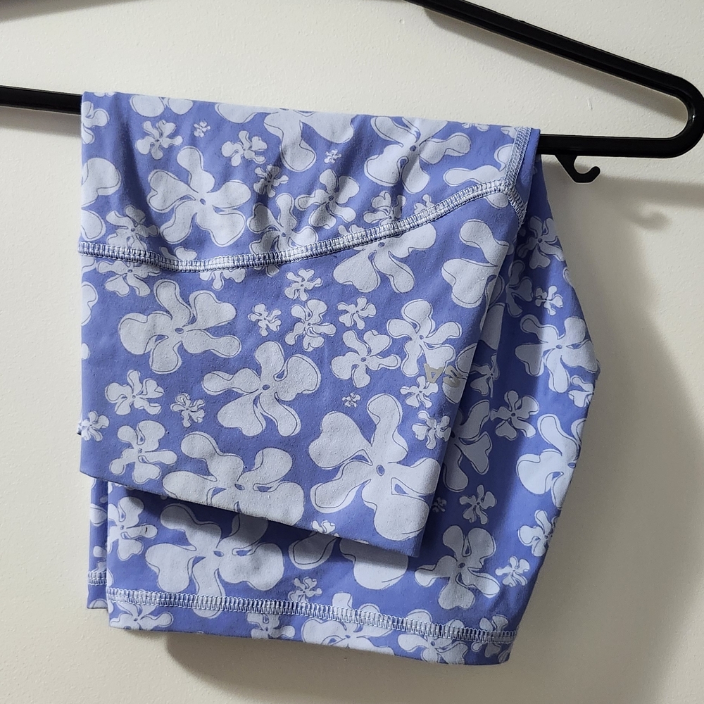 Floral Blue Bike Shorts